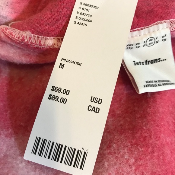 PRICE FIRM! FINAL MARKDOWN! Exclusive UO iets frans Tie Dye Hoodie M BNWT - Picture 8 of 12